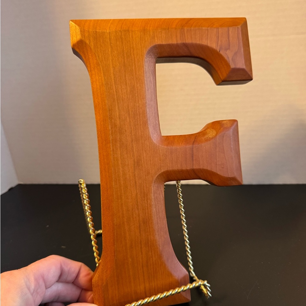 Wooden Letter F Decor